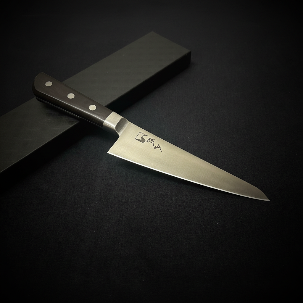 Japanese Honesuki boning knife 150mm with stiff triangular blade for poultry and meat trimming