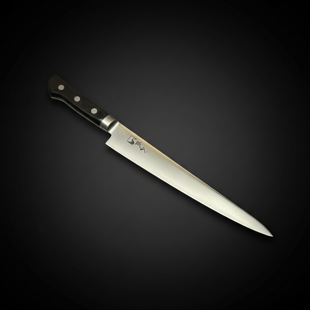 Japanese Sujihiki slicing knife 240mm with A10 molybdenum steel blade for precise meat and fish cutting